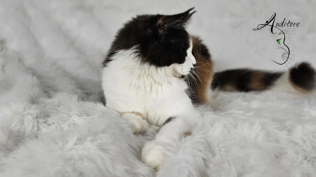 niebieska szylkretka z bielą Maine Coon